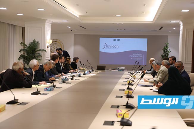 عويدان مع وفد شركة نمساوية معالجة ارتفاع منسوب المياه في زليتن