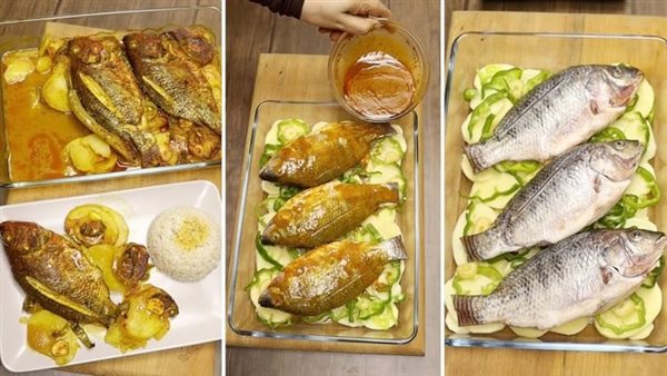 طريقة عمل صينية سمك بدون دهون، طعم شهي وصحي لكل الأسرة