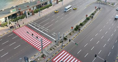 الانتهاء من التخطيط الأرضي بطريق كورنيش الإسكندرية استعدادا للصيف