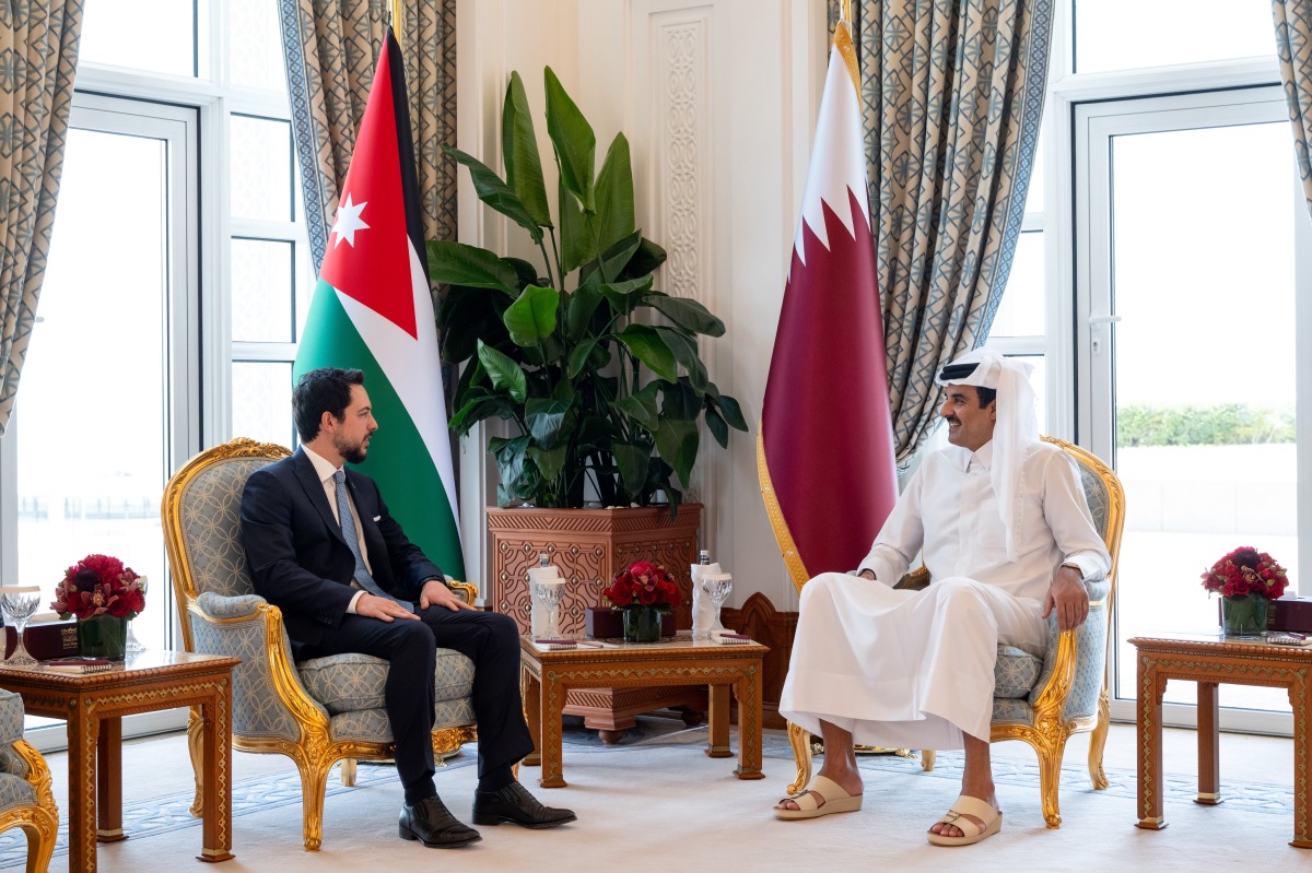‫ سمو الأمير يستقبل ولي العهد الأردني