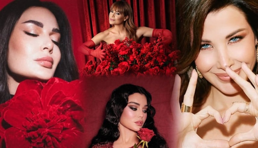 نجمات العرب يتألقن بالأحمر والأسود في عيد الحب