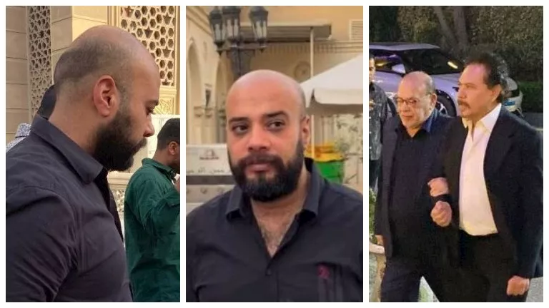 صلاح عبدالله ومصطفى غريب يقدمون واجب العزاء في والد حاتم صلاح