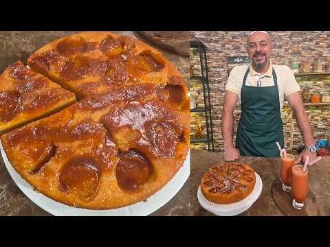طريقة عمل كيك المشمش بالكريمة - عصير مشمش وبطيخ | الفطاطري مع الشيف وحيد كمال