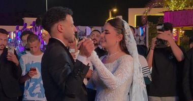 أحمد فتحى وإيهاب فهمى وسما إبراهيم يحضرون حفل زفاف ابن محمد رضوان