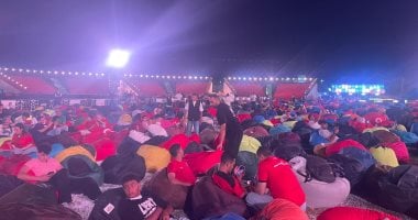 جمهور كبير فى منطقة الفازون زون قبل مشاهدة مباراة منتخب مصر فى كأس العالم