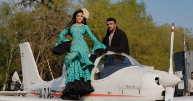 العوضى ومى عمر فى صورة جديدة من كواليس فيلم شمشون ودليلة