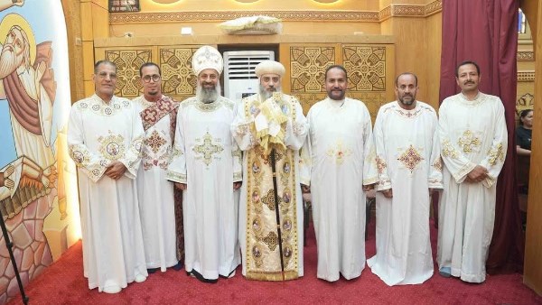 رسامة شمامسة جدد لكنيسة العذراء والملاك ميخائيل بـ أبو قرقاص البلد