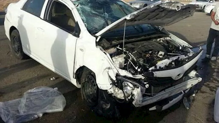 حادث سيارة على كوبري أسيوط العلوي يصيب سيدة وطفلين