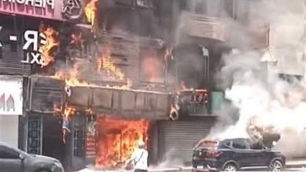 اصابة 3 عمال فى حريق محل كشرى بمدينة أكتوبر