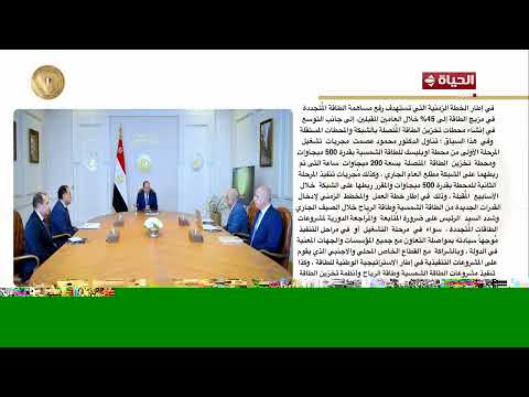 الرئيس السيسي يتابع الموقف التنفيذي للمرحلة الثانية من مشروعات تدعيم الشبكة القومية للكهرباء