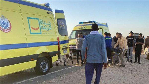 إصابة 6 أشخاص في حادث تصادم على الصحراوي الغربي بالمنيا