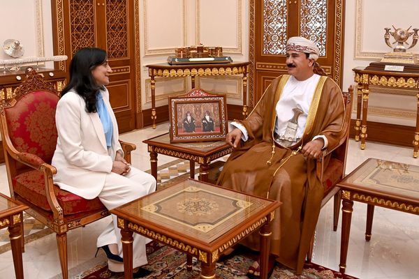وزير المكتب السلطاني يستقبل وزيرة خارجية كندا والسفير النمساوي
