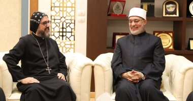 المفتى يستقبل وفدًا من الكنيسة السريانية الأرثوذكسية للتهنئة بعيد الفطر