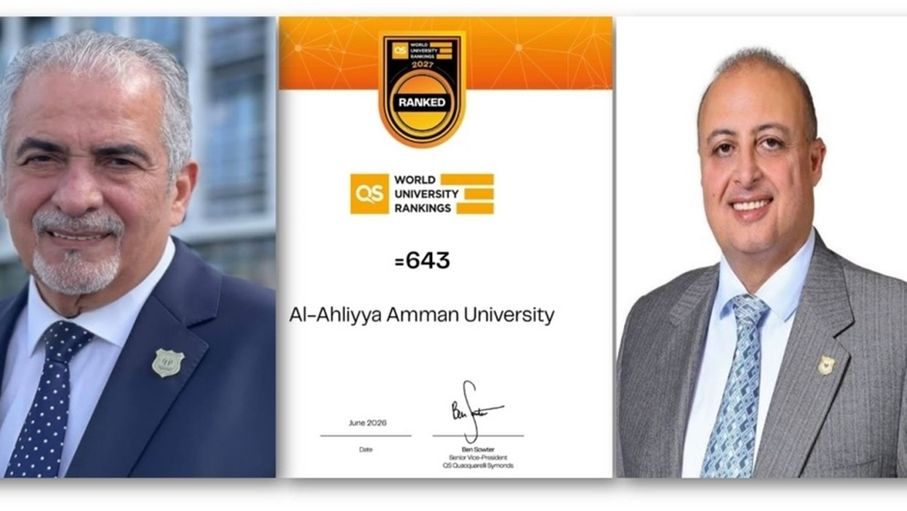 بعد الأولى أردنياً بتصنيف التايمز .. عمان الأهلية تتألق بالمركز الاول على الجامعات الخاصة والثالثة محلياً بتصنيف كيو .أس