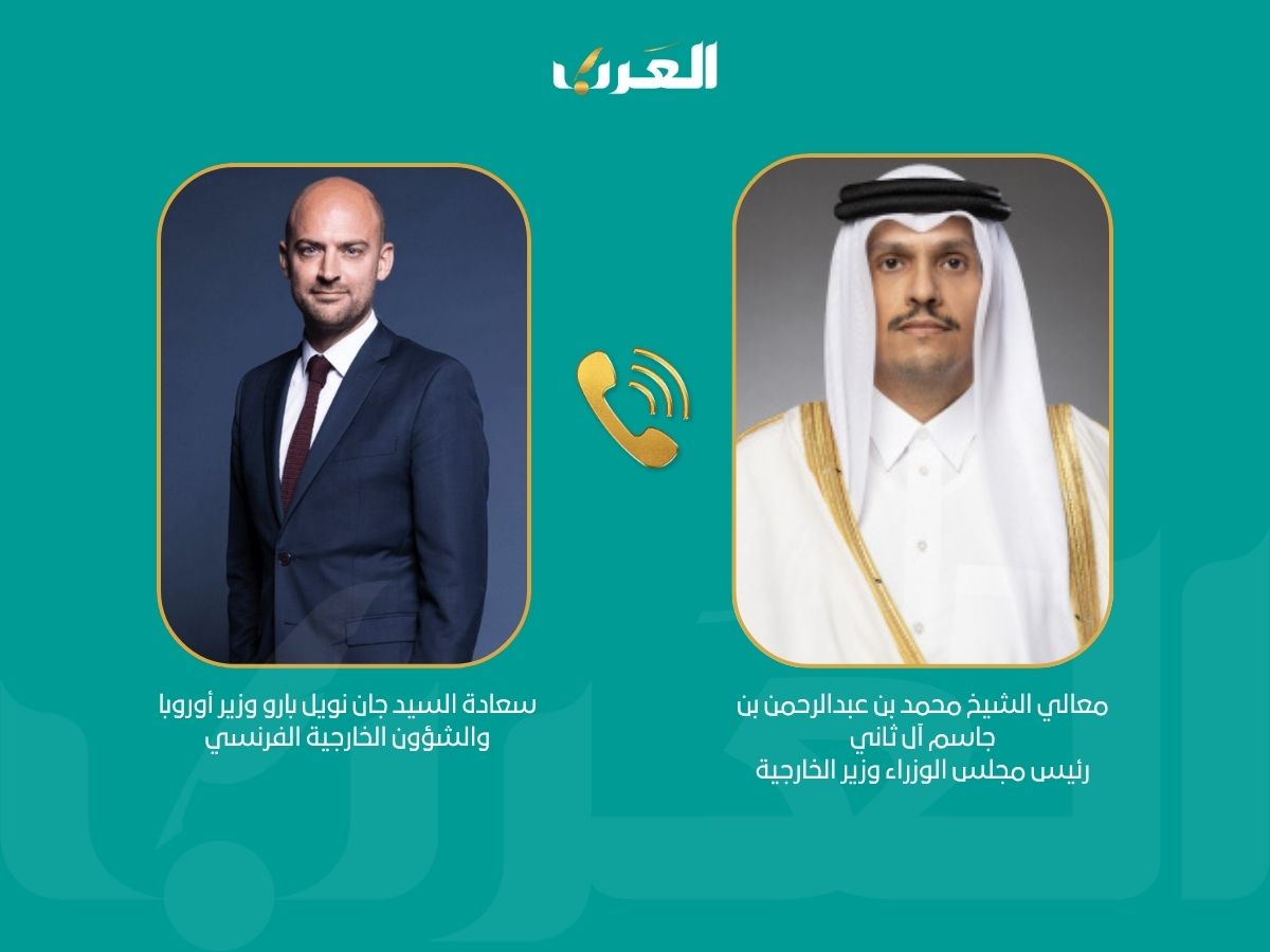 ‫  رئيس مجلس الوزراء وزير الخارجية يتلقى اتصالا هاتفيا من وزير أوروبا والشؤون الخارجية الفرنسي