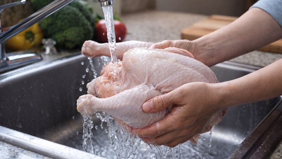 هل يجب غسل الدجاج قبل الطهي، واهمية الغسل وفوائده؟