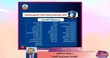 متحدث الصحة: الأمصال المضادة للسموم متوفرة بكثافة في كافة محافظات الجمهورية