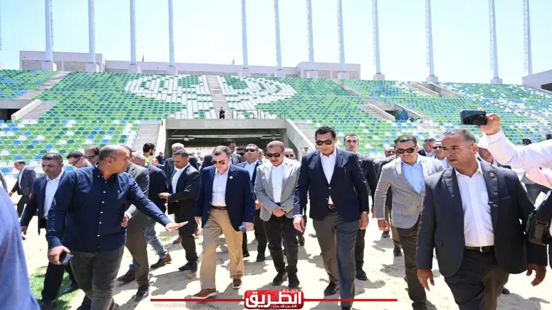 وزيرا الشباب والرياضة والتخطيط ومحافظ بورسعيد يتفقدون حمام سباحة السباح البطل الراحل يوسف أحمد والصالة المغطاة بكلية علوم رياضة جامعة بورسعيد