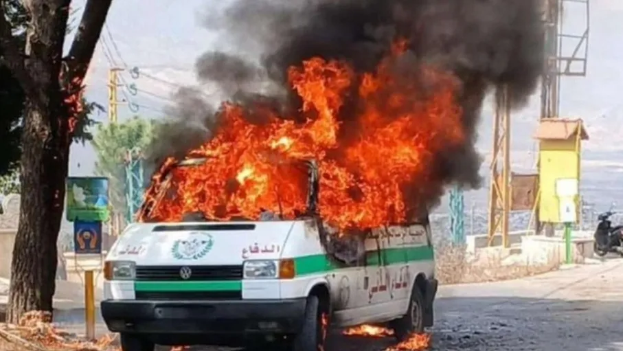 استشهاد مسعفين بغارة إسرائيلية على جنوب لبنان