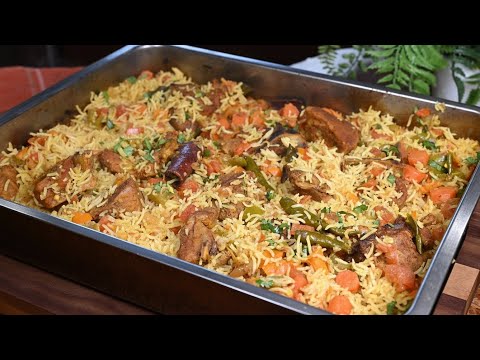 Melt-in-Your-Mouth Oven Baked Meat & Rice 🔥| Easy One Pan Recipe!