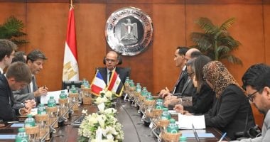 وزير الاستثمار والتجارة الخارجية يبحث مع السفير الفرنسي سبل تعميق التعاون