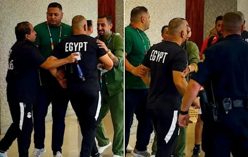 مدير منتخب مصر يشتبك مع فرد أمن أمريكي