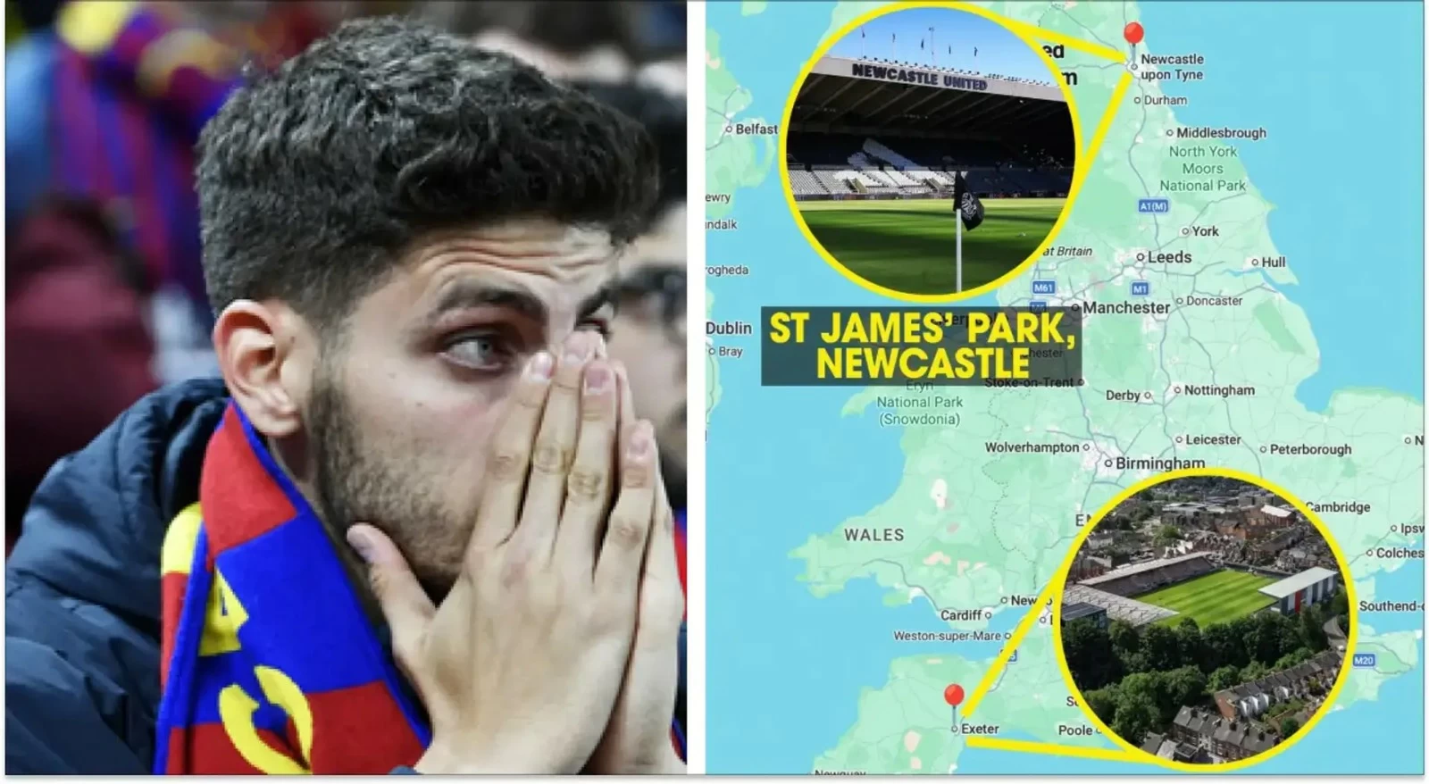 خطأ «GPS» يقود مشجعاً لبرشلونة إلى مغامرة غير متوقعة