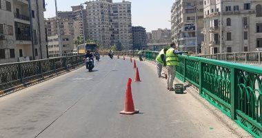 صيانة كوبرى الجيزة وتركيب أسوار حديدية بدلا من المفقودة والمتهالكة