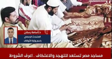 متحدث الأوقاف يعلن ضوابط الاعتكاف: تخصيص 4812 مسجداً ومنع التصوير