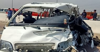 إصابة 5 أشخاص إثر انقلاب ميكروباص بأطفيح