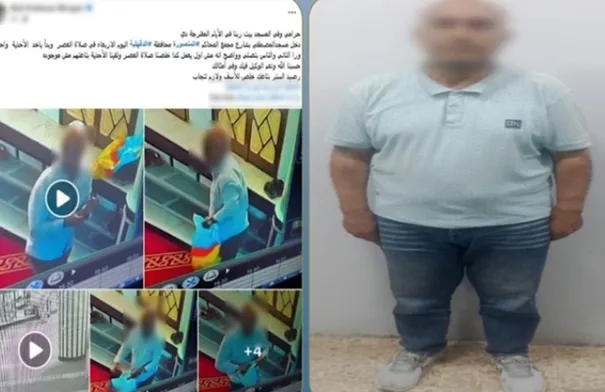 بأول أيام العيد.. الأمن المصري يضبط سارق أحذية المصلين
