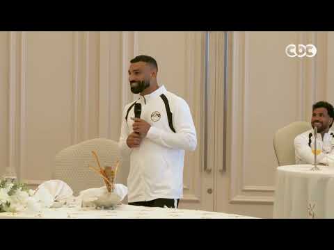 السيد الرئيس يستقبل لاعبي المنتخب الوطني لكرة القدم والجهازين الفني والإداري بمدينة العلمين