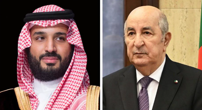الرئيس تبون يجري مكالمة هاتفية مع ولي العهد السعودي
