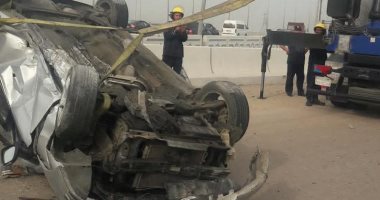 إصابة شخصين في انقلاب سيارة ملاكي بالطريق الدولي بالإسكندرية