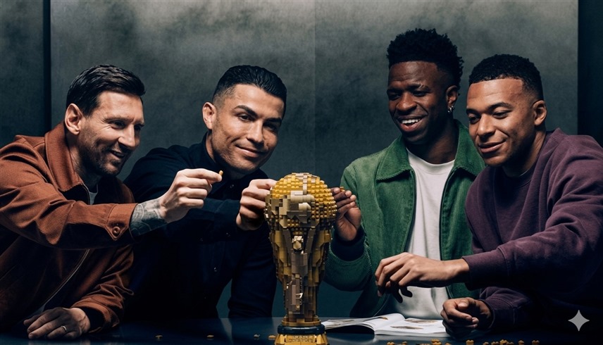 رونالدو يتصدر بـ 8 ملايين يورو وميسي ومبابي خلفه في إعلان "ليغو"