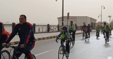 ماراثون دراجات وسباقات ضاحية بمشاركة الأطفال والشباب ببنى سويف