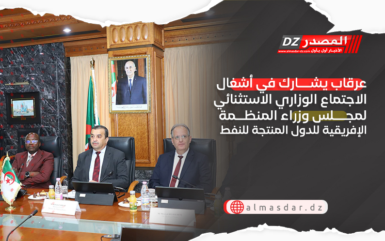 عرقاب يشارك في أشغال الاجتماع الوزاري الاستثنائي لمجلس وزراء المنظمة الإفريقية للدول المنتجة للنفط