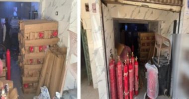 قنابل موقوتة فى الأسواق.. الأمن يداهم مصنعاً لإنتاج طفايات حريق مغشوشة