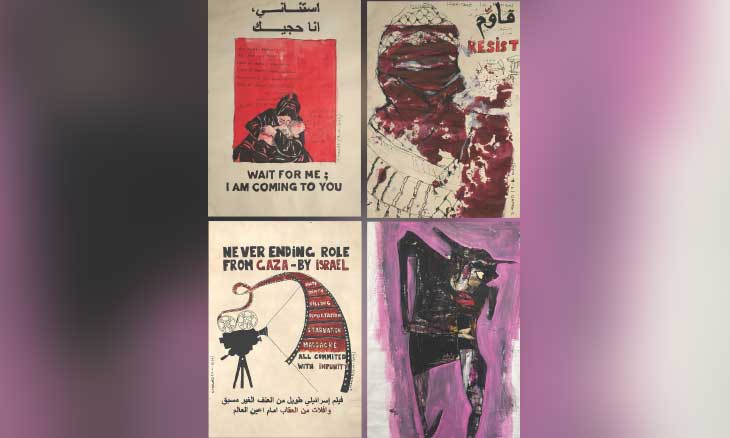 سليم معوض يُعبر عن حقوق الإنسان الفلسطيني رسماً ونصاً