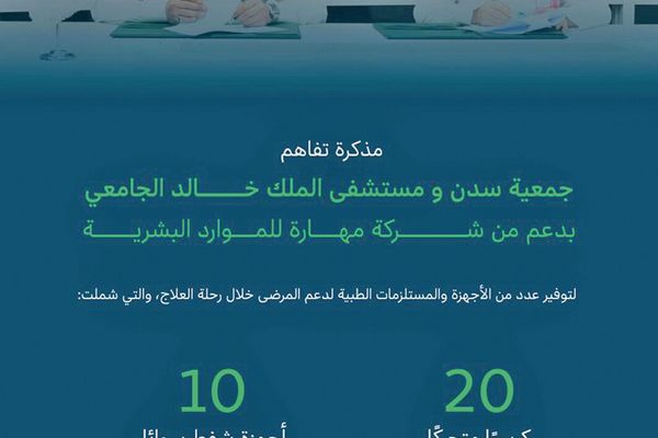 "سدن" توقّع مع مستشفى الملك خالد الجامعي