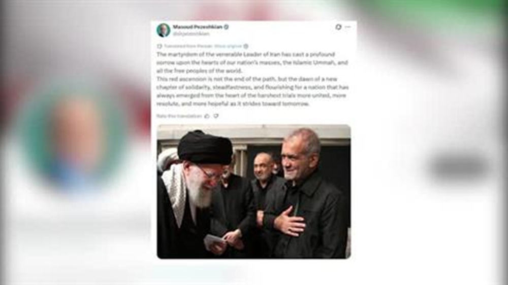 بزشكيان: استشهاد السيد علي الخامنئي بداية فصل جديد من التضامن والصمود