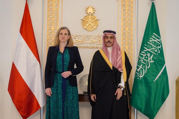 وزير الخارجية يستقبل وزيرة خارجية النمسا
