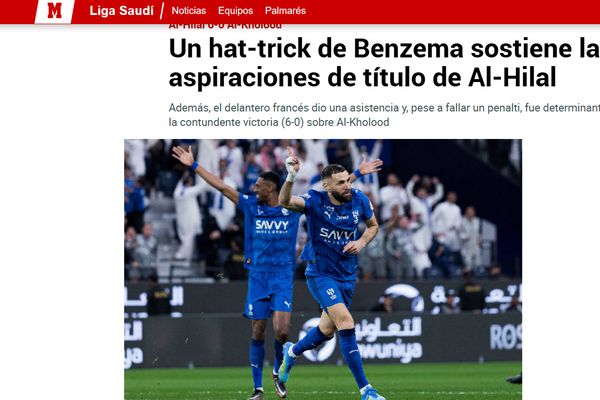 بعد "هاتريك" جديد مع الهلال.. كريم بنزيما حديث الصحف العالمية