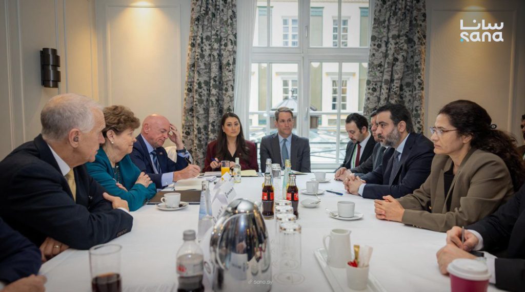 وفد سوريا برئاسة الشيباني يجتمع بعددٍ من أعضاء الكونغرس الأمريكي على هامش أعمال مؤتمر ميونخ