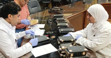 دار الكتب تبدأ فحص وتصنيف كتب مكتبة البلدية بدمنهور قبل ترميمها
