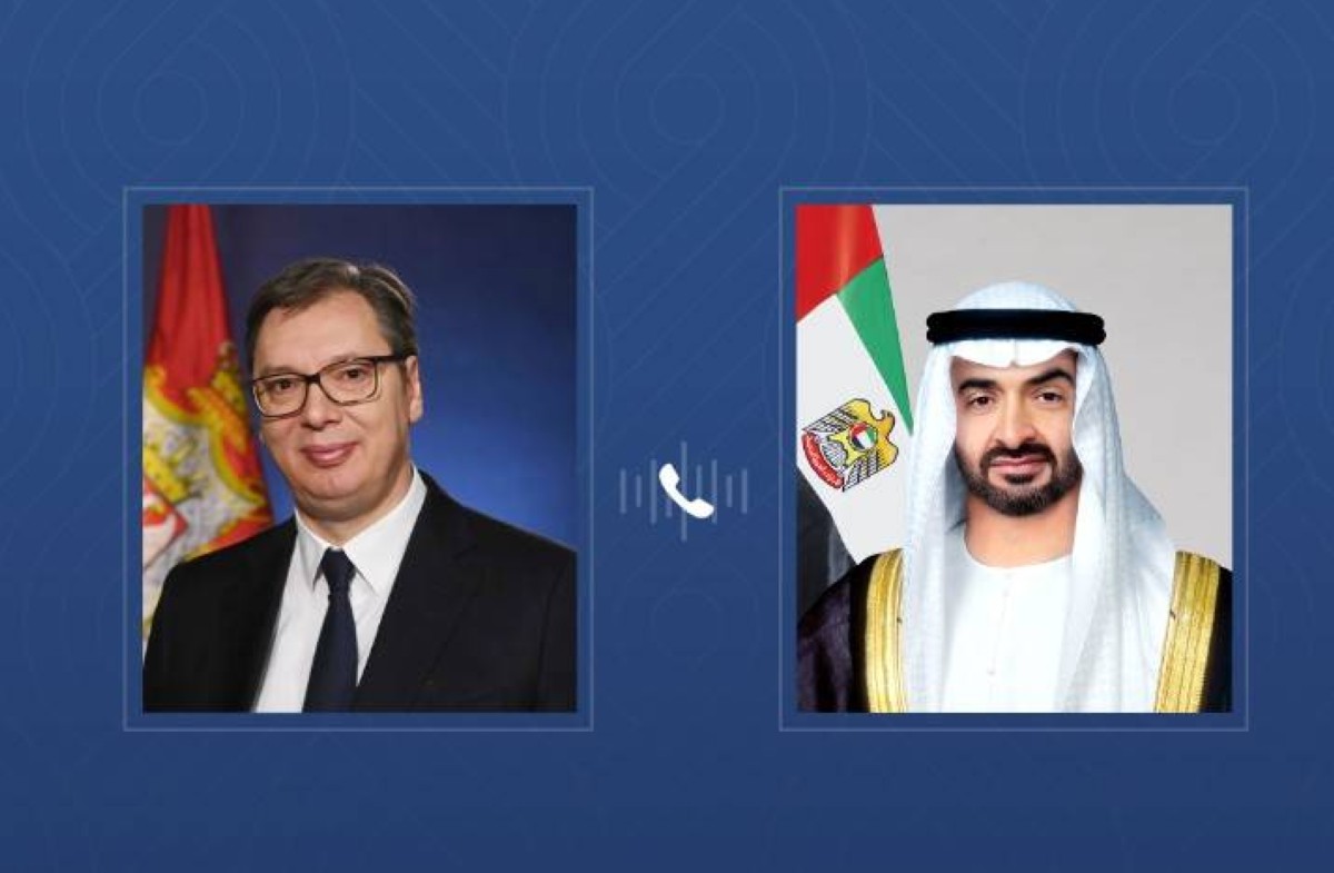 رئيس الدولة والرئيس الصربي يبحثان هاتفياً التطورات الإقليمية وتداعياتها على الأمن والاستقرار في المنطقة