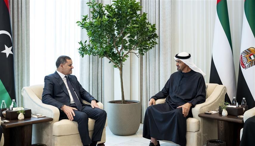 محمد بن زايد يبحث مع الدبيبة تعزيز التعاون والقضايا الإقليمية