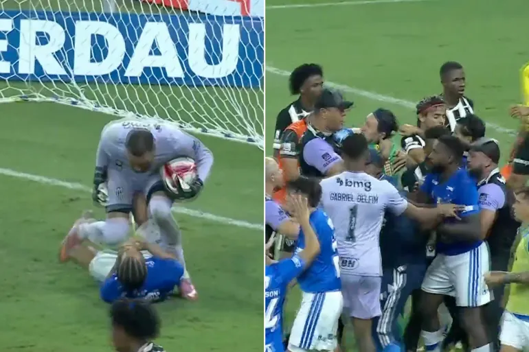 حكم يطرد 23 لاعبا بعد شجار جماعي في نهائي كأس البرازيل