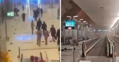 شاهد لحظة انفجار فى مطار دبى بعد استهدافه بمسيرة إيرانية