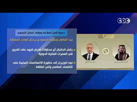 دعوة لأمن الملاحة ووقف أعمال التصعيد..عبد العاطي ونظيره السعودي يبحثان أوضاع المنطقة